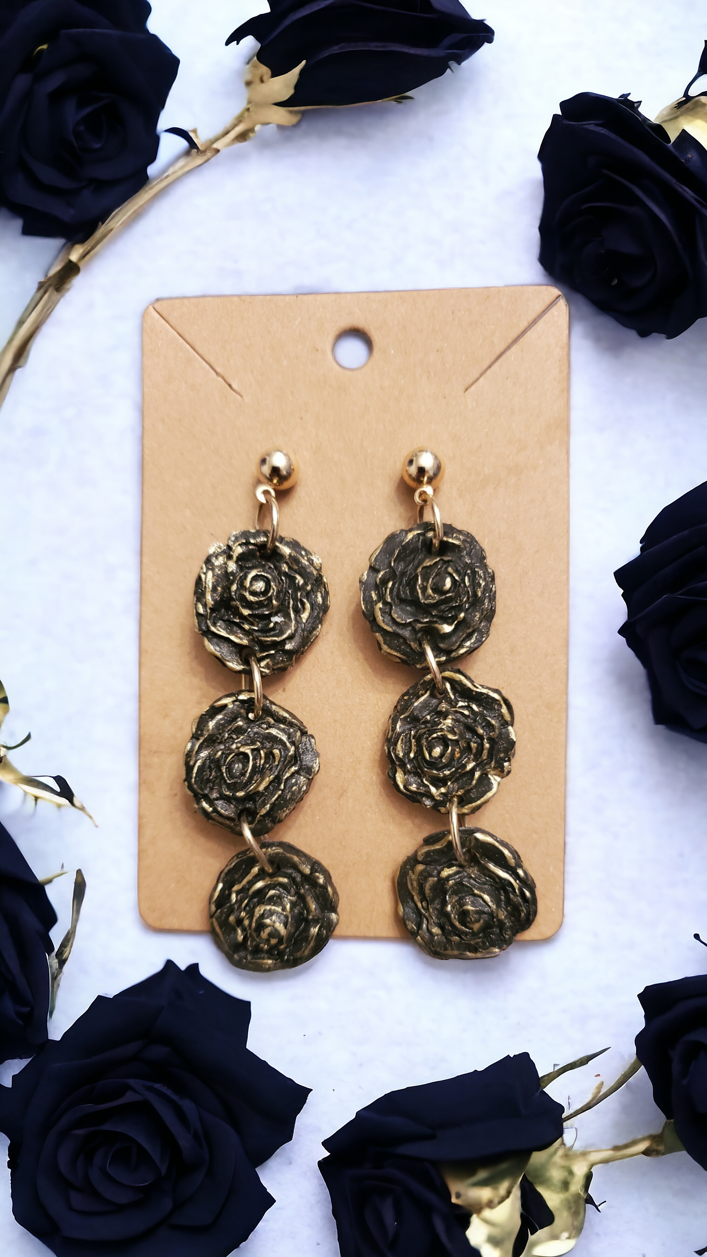 Ebony Gilded Roses