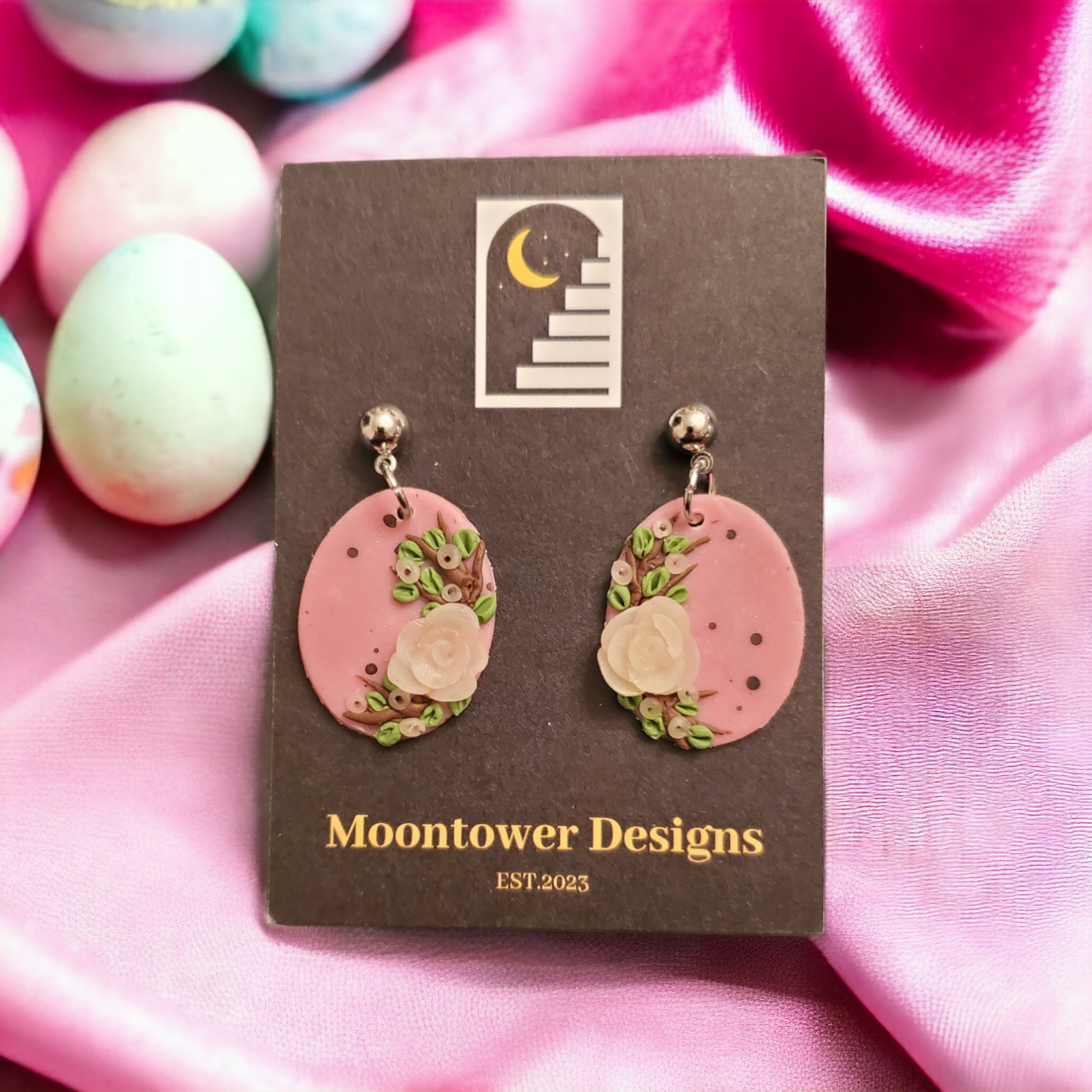 Floral Egg Dangles