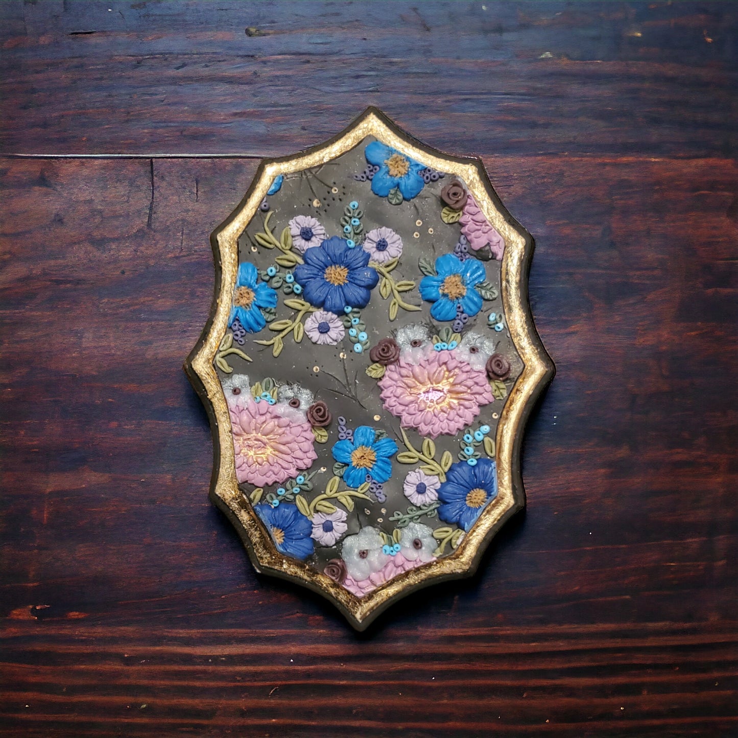 Gilded Blooms Wall Plaque