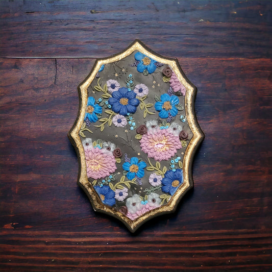 Gilded Blooms Wall Plaque